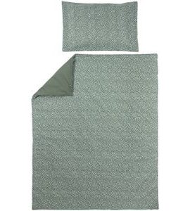 MEYCO POVLEČENÍ 100X135 CM - CHEETAH/UNI FOREST GREEN - POVLEČENÍ DO POSTÝLKY - SPINKÁNÍ