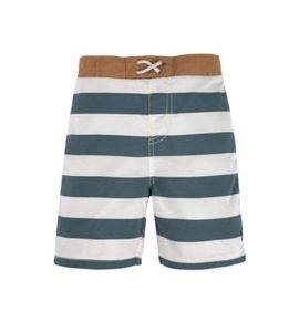 LÄSSIG SPLASH BOARD SHORTS BLOCK STRIPES MILKY/BLUE - KOJENECKÉ PLAVKY - KOUPÁNÍ A ZDRAVÍ