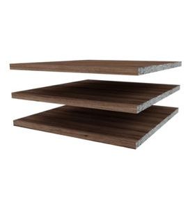 POLIČKY 3 KS K TŘÍDÍLNÉ/DVOUDÍLNÉ SKŘÍNI FAKTUM NEST WALNUT - SKŘÍNĚ - SPINKÁNÍ