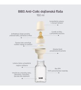 BIBS ANTIKOLIKOVÁ LAHEV S KAUČUKOVÝM DUDLÍKEM 150ML - KOJENECKÉ LAHVE - KRMENÍ