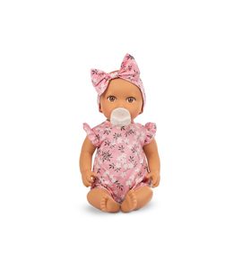 LULLA BABY PANENKA 35 CM V OVERALU S ČELENKOU FLORAL PINK - PANENKY - PRO DĚTI