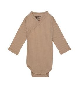 LODGER ROMPER LS SEERSUCKER BEIGE 80 - BODY - PRO DĚTI