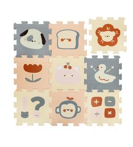ZOPA PĚNOVÁ PODLOŽKA PUZZLE 30X30 CM 9KS - HRACÍ PODLOŽKY NA ZEM - SPINKÁNÍ