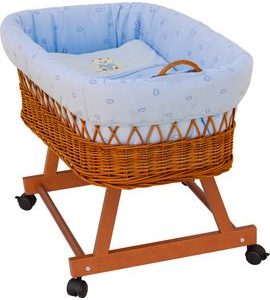 SCARLETT PROUTĚNÝ KOŠÍK NA MIMINKO MÉĎA MODRÁ - KOŠÍKY A KOLÉBKY - SPINKÁNÍ