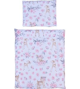 SCARLETT SET PEŘINKA A POLŠTAŘ DO KOČÁRKU SCARLETT SRNEČEK RŮŽOVÁ - VYBAVENÍ HLUBOKÉ KORBY - KOČÁRKY A PŘÍSLUŠENSTVÍ
