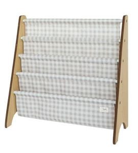 3 SPROUTS STOJAN NA KNÍŽKY RECYCLED GINGHAM/BEIGE - DEKORACE A POLIČKY - SPINKÁNÍ