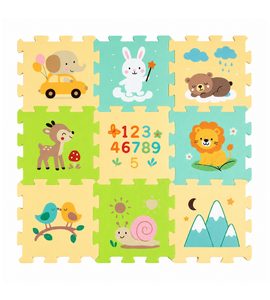PETITE&MARS PODLAHOVÉ SKLÁDACÍ PUZZLE NEXLI 6 KS - HRACÍ PODLOŽKY NA ZEM - SPINKÁNÍ