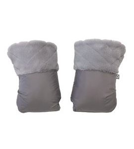 RUKAVICE NA KOČÁREK FUR GREY - RUKÁVNÍKY NA KOČÁREK - KOČÁRKY A PŘÍSLUŠENSTVÍ