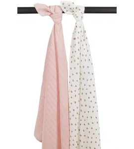 MEYCO MUŠELÍNOVÉ PLENY 2-BALENÍ MINI PANTHER SOFT PINK - ZAVINOVACÍ PLENY / OSUŠKY VELKÉ - PŘEBALOVÁNÍ