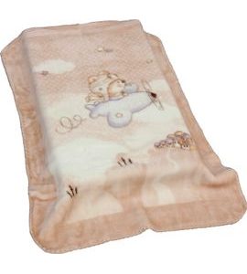 SCARLETT ŠPANĚLSKÁ DEKA 6378 BÉŽOVÁ 80X110CM - DĚTSKÉ DEKY PRO MIMINKA - SPINKÁNÍ