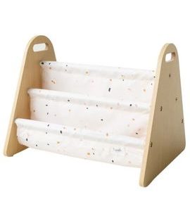 3 SPROUTS OBOUSTRANNÝ STOJAN NA KNÍŽKY TERRAZZO CREAM - DEKORACE A POLIČKY - SPINKÁNÍ