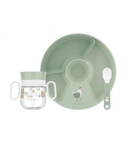 LITTLE DUTCH DĚTSKÁ JÍDELNÍ SADA 3-DÍLNÁ FARMA - VÝHODNÉ SADY - KRMENÍ