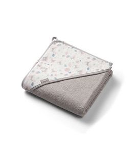 BABYONO OSUŠKA S KAPUCÍ FROTÉ BÉŽOVÁ 100X100 CM - OSUŠKY A DĚTSKÉ ŽUPANY - KOUPÁNÍ A ZDRAVÍ