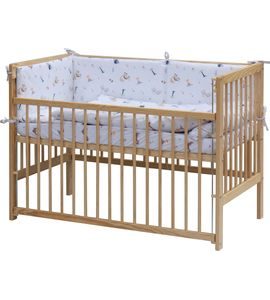 SCARLETT DĚTSKÁ POSTÝLKA S KOMPLETNÍ VÝBAVOU SCARLETT 120 X 60 CM - TURA - DŘEVĚNÉ POSTÝLKY - SPINKÁNÍ