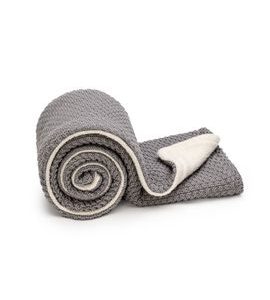T-TOMI PLETENÁ DEKA WARM CLOUD GREY - DĚTSKÉ DEKY PRO MIMINKA - SPINKÁNÍ