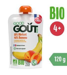 GOOD GOUT BIO MERUŇKA S BANÁNEM 120G - OVOCE/DEZERTY - KRMENÍ