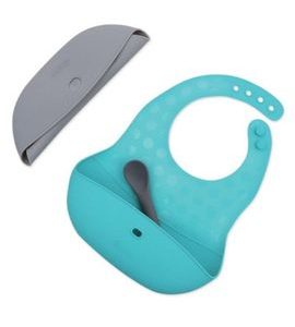 BBLÜV SADA 2KS BRYNDÁKŮ SE LŽIČKOU PÖKET GREY/AQUA - BRYNDÁKY - KRMENÍ