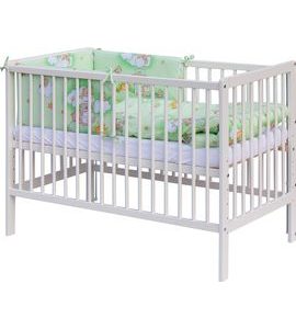 SCARLETT DĚTSKÁ POSTÝLKA S KOMPLETNÍ VÝBAVOU SCARLETT 120 X 60 CM - MRÁČEK - ZELENÁ - DŘEVĚNÉ POSTÝLKY - SPINKÁNÍ