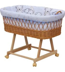 SCARLETT MOJŽÍŠŮV KOŠÍK S PODVOZKEM PRO MIMINKO TORO MODRÁ - KOŠÍKY A KOLÉBKY - SPINKÁNÍ