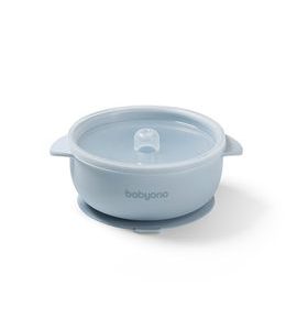 BABYONO MISKA SILIKONOVÁ S PŘÍSAVKOU A VÍČKEM BÉŽOVÁ 6M+ - MISKY, TALÍŘKY A PODLOŽKY - KRMENÍ