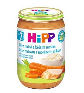 HIPP BIO RÝŽE S MRKVÍ A KRŮTÍM MASEM - MASO/ZELENINA - KRMENÍ