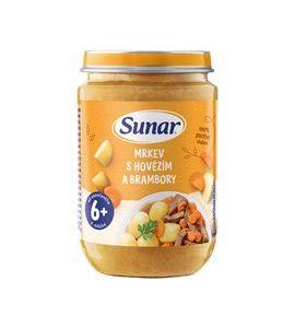 SUNAR PŘÍKRM MRKEV S HOVĚZÍM A BRAMBORY 6M+ 190G - MASO/ZELENINA - KRMENÍ