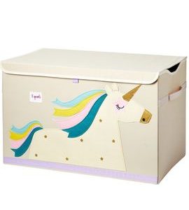 3 SPROUTS TRUHLA NA HRAČKY UNICORN WHITE - BOXY NA HRAČKY - SPINKÁNÍ