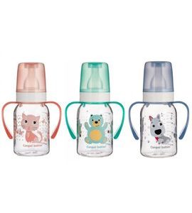 CANPOL BABIES LÁHEV S POTISKEM CUTE ANIMALS 120ML S ÚCHYTY - KOJENECKÉ LAHVE - KRMENÍ