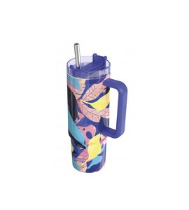 QUOKKA NEREZOVÝ TERMOHRNEK S BRČKEM VIBE MIDNIGHT FOREST 880 ML - SPORTOVNÍ LAHVE - KRMENÍ