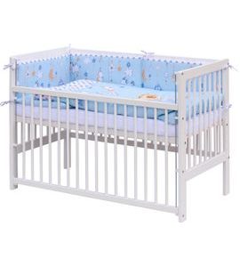 SCARLETT POSTÝLKA 120X60CM S KOMPLETNÍ VÝBAVOU SCARLETT GRISI MODRÁ - DŘEVĚNÉ POSTÝLKY - SPINKÁNÍ