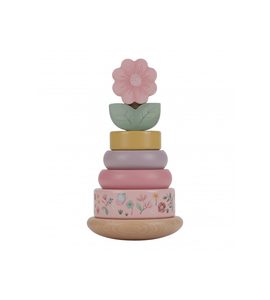 LITTLE DUTCH NASAZOVACÍ KROUŽKY DŘEVĚNÉ FAIRY GARDEN - MOTORICKÉ A HRY - PRO DĚTI