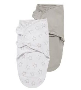 MEYCO ZAVINOVAČKA 2-BALENÍ 0-3 MĚSÍCE - STARS GREY / LIGHT GREY - ZAVINOVAČKY - SPINKÁNÍ