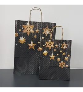 VÁNOČNÍ PAPÍROVÁ TAŠKA STARS - BATOHY A TAŠKY - PRO DĚTI