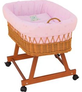 SCARLETT PROUTĚNÝ KOŠÍK NA MIMINKO MÉĎA RŮŽOVÁ - KOŠÍKY A KOLÉBKY - SPINKÁNÍ