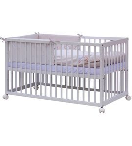 SCARLETT POSTÝLKA 120X60CM S KOMPLETNÍ VÝBAVOU TORO BÉŽOVÁ - DŘEVĚNÉ POSTÝLKY - SPINKÁNÍ