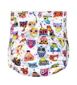 T-TOMI KAPSOVÁ PLENA (TYP AIO) - PATENTKY OWL FRIENDS - BODY NA LÁTKOVÉ PLENKOVÁNÍ - PŘEBALOVÁNÍ