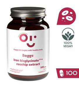 BEGGS IRON BISGLYCINATE 20 MG, ROSEHIP EXTRACT (100 KAPSLÍ) - POTRAVINOVÉ DOPLŇKY - PRO MAMINKY