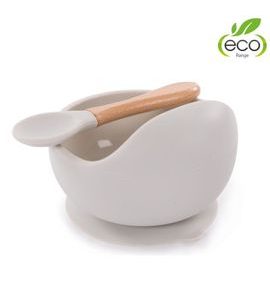 BO JUNGLE SILIKONOVÁ MISKA S PŘÍSAVKOU A LŽIČKOU - MISKY, TALÍŘKY A PODLOŽKY - KRMENÍ