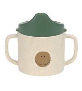 LÄSSIG SIPPY CUP PP/CELLULOSE HAPPY RASCALS SMILE GREEN - DĚTSKÉ HRNEČKY - KRMENÍ