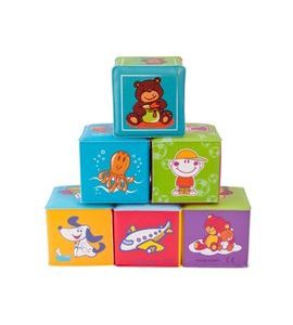 CANPOL BABIES MĚKKÁ KOSTKA 6KS - STOHOVACÍ HRAČKY - PRO DĚTI