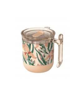 QUOKKA NEREZOVÝ TERMOHRNEK WAVE FLORAL PEACH 260 ML - TERMOOBALY A TERMOSKY - KRMENÍ