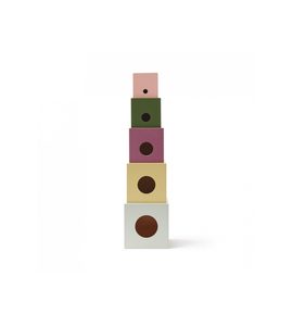 KIDS CONCEPT KOSTKY DŘEVĚNÉ VKLÁDACÍ EDVIN 5 KS - KOSTKY - PRO DĚTI