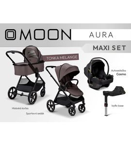 MOON AURA - MAXI TONKA MELANGE - KOMBINACE S PŘÍSLUŠENSTVÍM - KOČÁRKY A PŘÍSLUŠENSTVÍ
