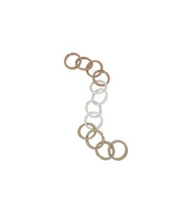 LITTLE DUTCH SPOJOVACÍ KROUŽKY ŘETĚZ BEIGE - MOTORICKÉ A HUDEBNÍ - PRO DĚTI