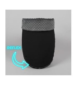 NÁNOŽNÍK ČERNÝ + TMAVÁ ŠEDÁ REFLEX - NÁNOŽNÍKY - KOČÁRKY A PŘÍSLUŠENSTVÍ