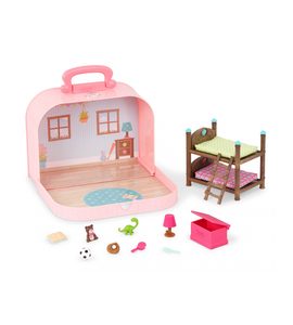 LI'L WOODZEEZ SADA V KUFŘÍKU DĚTSKÝ POKOJ - DOPLŇKY PRO FIGURKY - PRO DĚTI