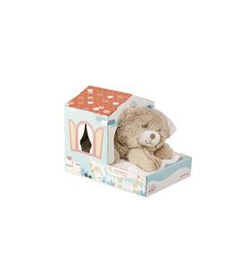 INTERBABY DEKA HVĚZDA S MEDVÍDKEM V DOMEČKU 80X110 - RŮŽOVÁ - DĚTSKÉ DEKY PRO MIMINKA - SPINKÁNÍ