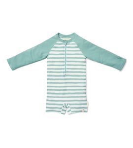 LITTLE DUTCH PLAVKY DLOUHÝ RUKÁV STRIPES SURF BLUE VEL. 74/80 - KOJENECKÉ PLAVKY - KOUPÁNÍ A ZDRAVÍ