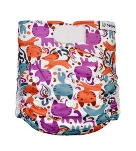 T-TOMI KAPSOVÁ PLENA (TYP AIO) - SUCHÝ ZIP CATS - BODY NA LÁTKOVÉ PLENKOVÁNÍ - PŘEBALOVÁNÍ