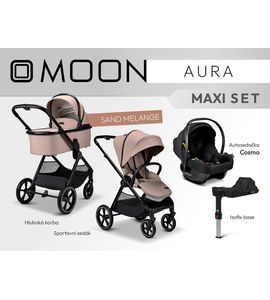 MOON AURA - MAXI SAND MELANGE - KOMBINACE S PŘÍSLUŠENSTVÍM - KOČÁRKY A PŘÍSLUŠENSTVÍ